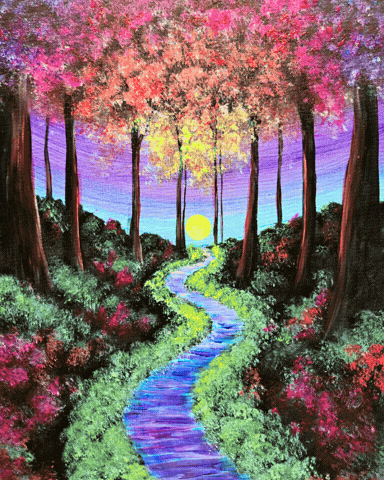 Glowing Fluorescent Forest